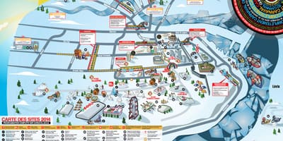 नक्शे के Quebec सर्दी कार्निवल